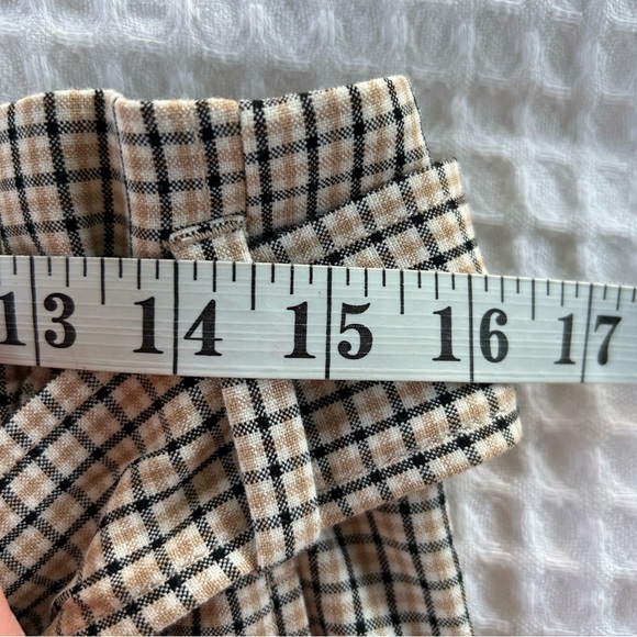 Aritzia Wilfred Plaid Checkered Paperbag High Rise Shorts - Office Summer Size 6 - Picture 8 of 10